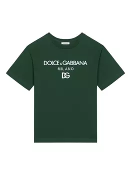 Dolce & Gabbana футболка с логотипом, зеленый