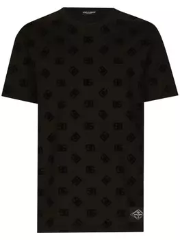 Dolce & Gabbana футболка с монограммой, черный