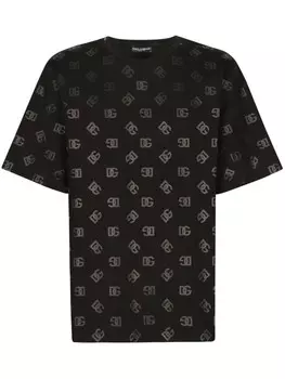 Dolce & Gabbana футболка с монограммой, черный