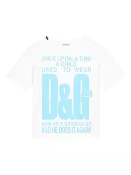 Dolce & Gabbana футболка с надписью, белый
