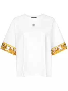 Dolce & Gabbana футболка с отделкой Majolica, белый