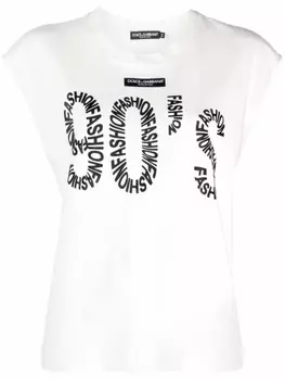 Dolce & Gabbana футболка с принтом, белый