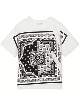 Dolce & Gabbana футболка с принтом, белый