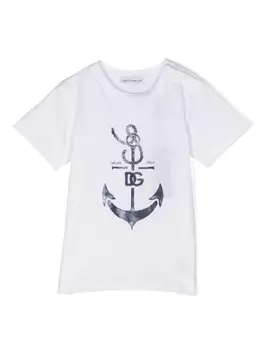 Футболка детская Dolce & Gabbana с принтом, белый