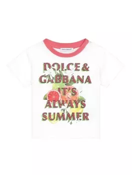 Dolce & Gabbana футболка с принтом, белый