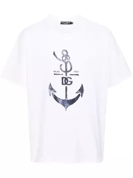 Dolce & Gabbana футболка с принтом, белый