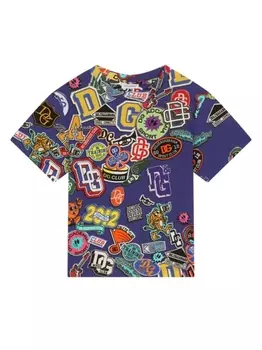 Dolce & Gabbana футболка с принтом, фиолетовый