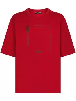 Dolce & Gabbana футболка с принтом, красный