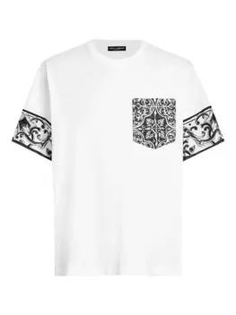 Dolce & Gabbana футболка с принтом Majolica, белый