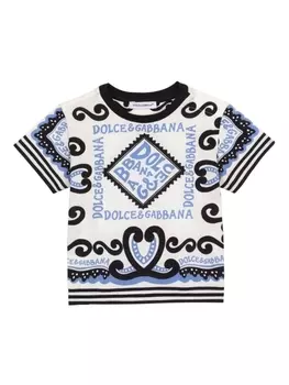 Dolce & Gabbana футболка с принтом Marina, белый