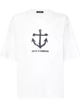 Dolce & Gabbana футболка с принтом Marina, белый