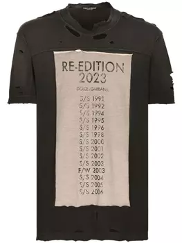 Dolce & Gabbana футболка с принтом Re-Edition 2023, черный