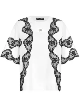 Dolce & Gabbana футболка со шнурками, белый