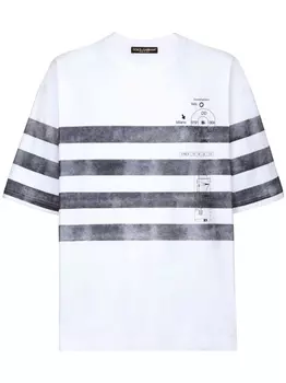 Dolce & Gabbana футболка в полоску, белый