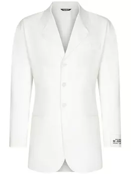 Dolce & Gabbana габардиновый пиджак, белый