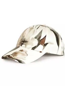 Dolce & Gabbana хлопковая кепка с цветочным принтом, нейтральный цвет