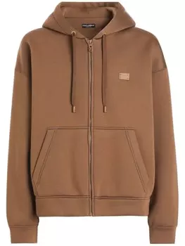 Dolce & Gabbana худи из джерси, коричневый