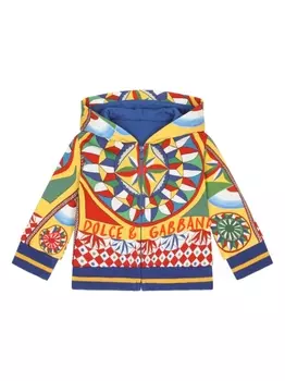Dolce & Gabbana худи с графичным принтом, желтый