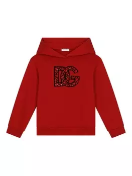 Dolce & Gabbana худи с кристаллами, красный