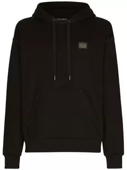 Dolce & Gabbana худи с кулиской и логотипом, черный