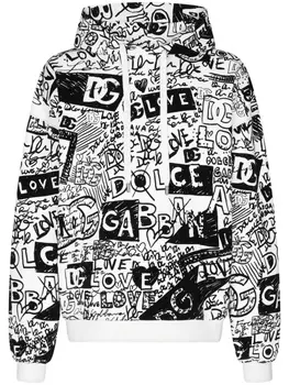 Dolce & Gabbana худи с логотипом, черный