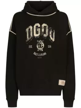 Dolce & Gabbana худи с логотипом DG, черный