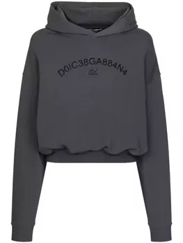Dolce & Gabbana худи с логотипом, серый