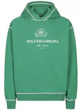 Dolce & Gabbana худи с логотипом, зеленый