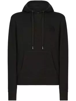 Dolce & Gabbana худи с вышитым логотипом, серый