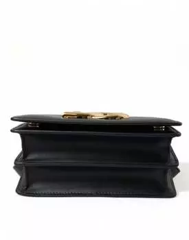 Dolce & Gabbana Элегантная кожаная поясная сумка с женскими акцентами, черный