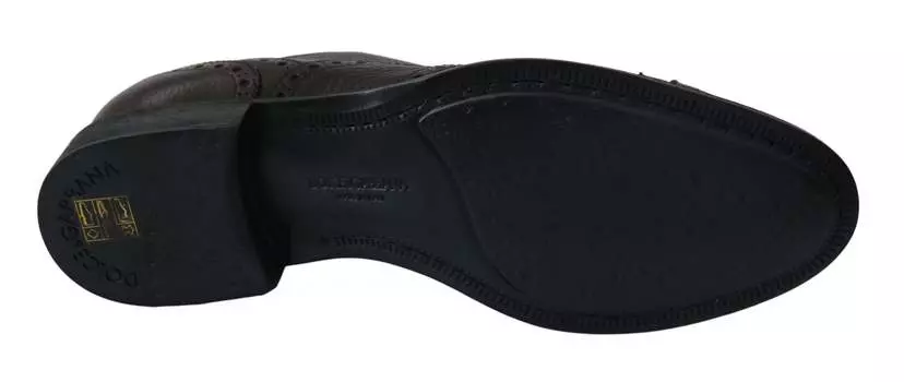 Dolce & Gabbana Элегантное мужское кожаное платье-дерби Мужская обувь, черный