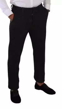 Dolce & Gabbana Элегантное шерстяное платье, мужские брюки, цвет Black And Gray