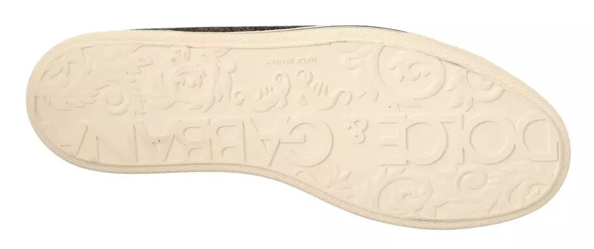 Dolce & Gabbana Элегантные высокие мужские кроссовки из хлопка/шерсти, серый