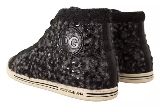 Dolce & Gabbana Элегантные высокие мужские кроссовки, серый