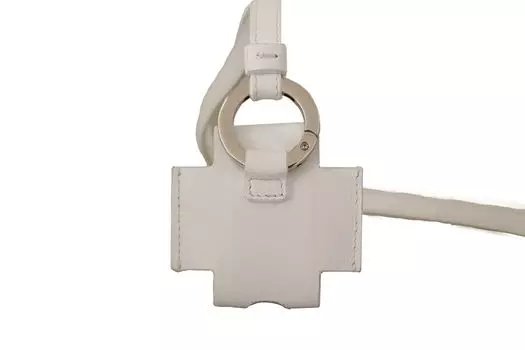 Dolce & Gabbana Элегантный кожаный чехол для Airpods в цвете Pristine для мужчин, белый