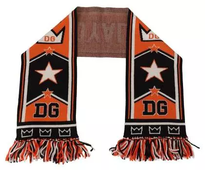 Dolce & Gabbana Элегантный мужской шарф из шерсти и кашемира, мультиколор