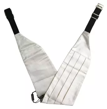 Dolce & Gabbana Элегантный шелковый мужской камербанд, белый