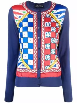 Dolce & Gabbana кардиган Carretto на пуговицах, синий