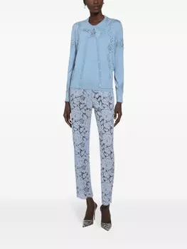 Dolce & Gabbana кардиган с кружевом, синий