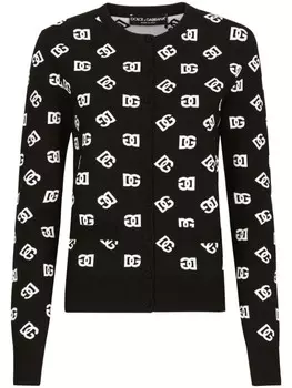 Dolce & Gabbana кардиган с логотипом DG, черный
