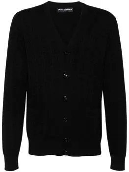 Dolce & Gabbana кардиган с монограммой, черный