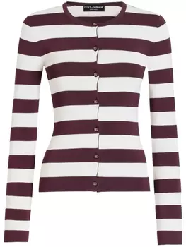 Dolce & Gabbana кардиган в полоску, белый