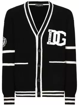 Dolce & Gabbana кардиган вязки интарсия, черный