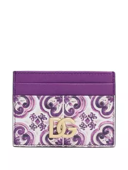Dolce & Gabbana картхолдер с принтом Majolica, белый