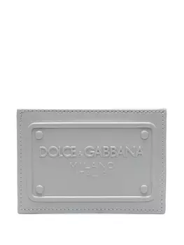 Dolce & Gabbana картхолдер с тисненым логотипом, серый