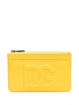 Dolce & Gabbana картхолдер среднего размера с тисненым логотипом DG, желтый