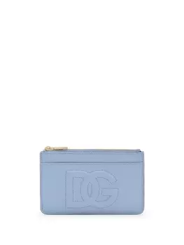 Dolce & Gabbana картхолдер среднего размера с тисненым логотипом DG, синий