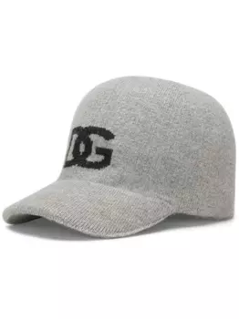 Dolce & Gabbana кашемировая кепка с логотипом, серый