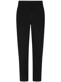 Dolce & Gabbana кашемировые спортивные брюки с логотипом DG, черный