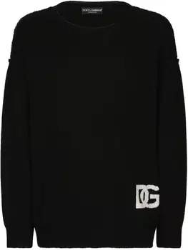 Dolce & Gabbana кашемировый джемпер с необработанными краями, черный